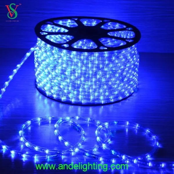 2Wires 10mm outdoor street shopping mall center decoration suppliers blue color led rope lights