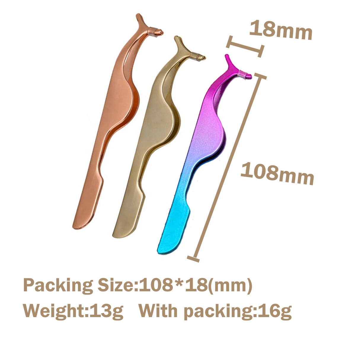 Eyelash tweezers kits tool set blue black laah tweezers gold