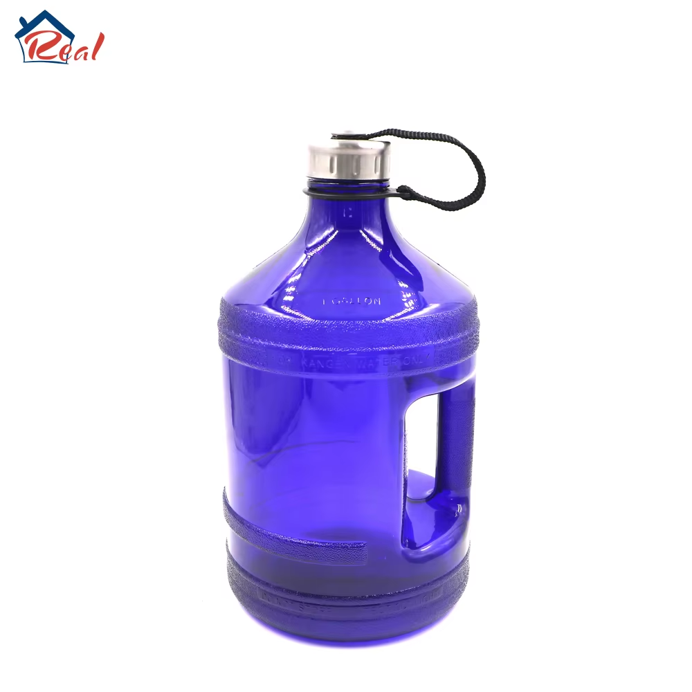 Real Popular BPA Free Blue Plastic Cold water jug Custom 3.8 Gallon water Bottle
