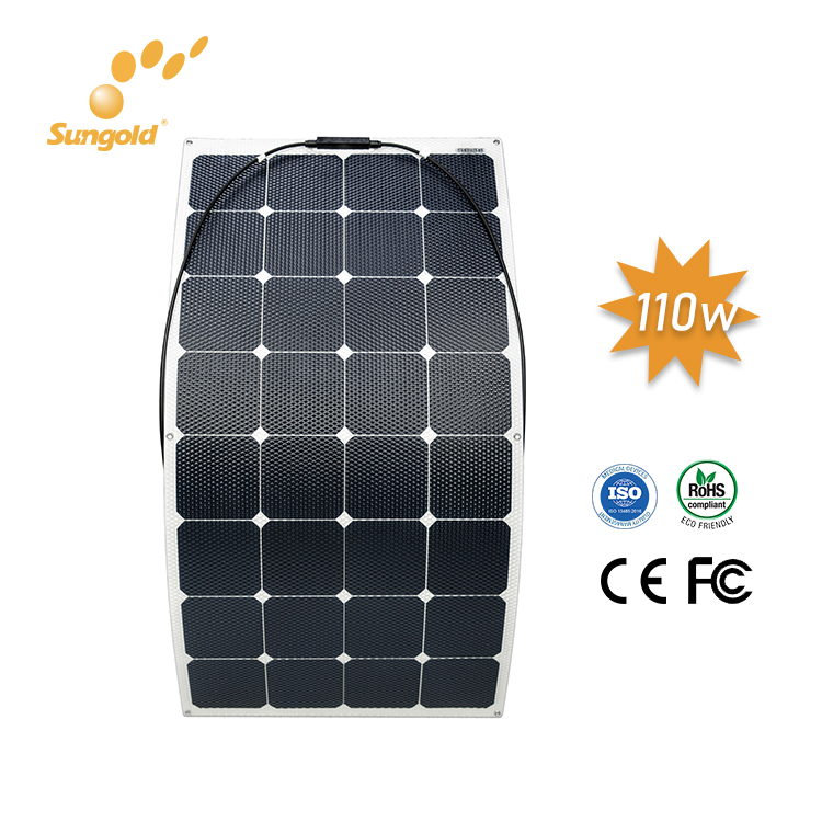 Sungold горячая Распродажа sunpower Гибкая солнечная панель 110W