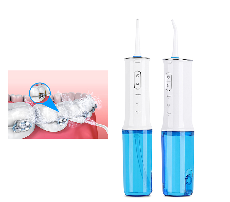 Portable 3 Modes Oral Irrigator Water Flosser for Teeth with 150ml Water Tank with 4 Jets
