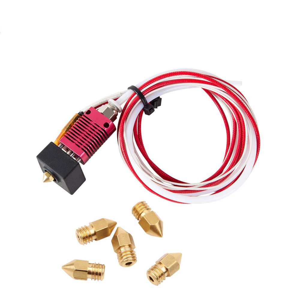 Ender 3 Hot end Assembled Ender 3 Pro Extruder Kit 24V 40W with Silicon Cover + 0.4mm Nozzles for Ender 3 Ender 3 Pro