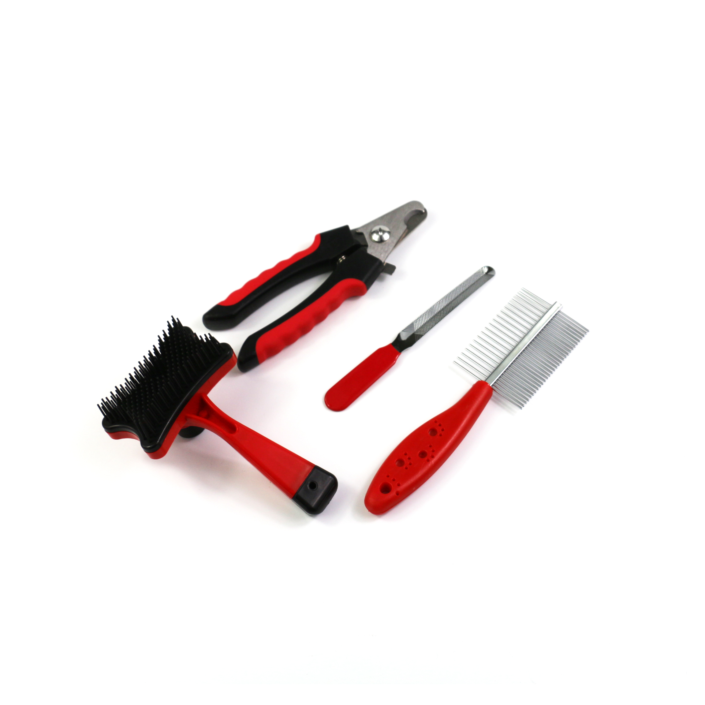 Red set Christmas dog comb brush pet grooming set for pet gift Kit Hair Remover Nail cutter Dog Set