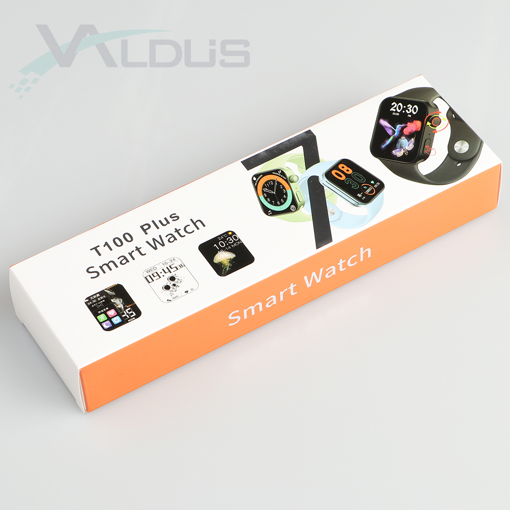 Новые умные часы с плоской окантовкой reloj pulsera inteligente серии смарт-часов T100 Plus