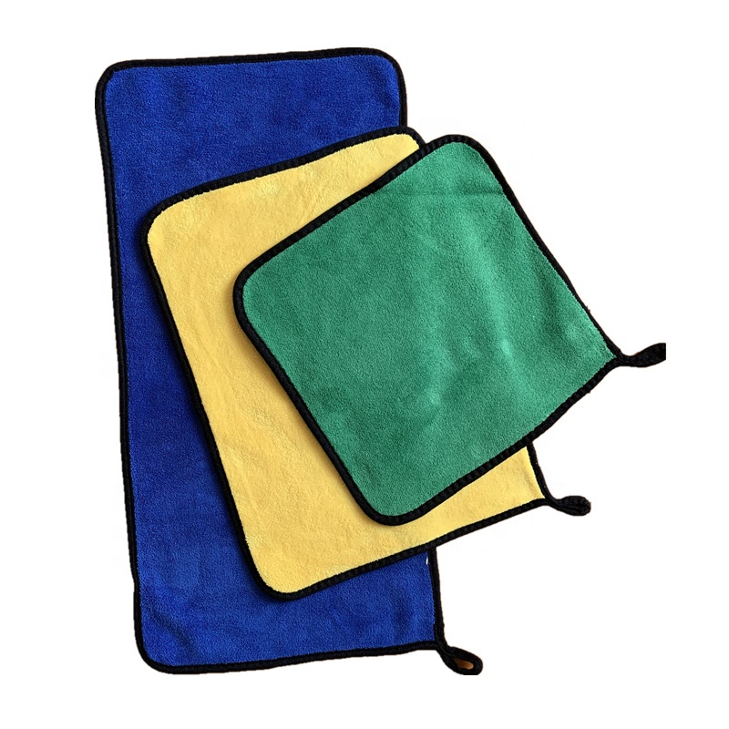 High-density coral velvet double-sided thick wipe absorbing glass cleaning car towel