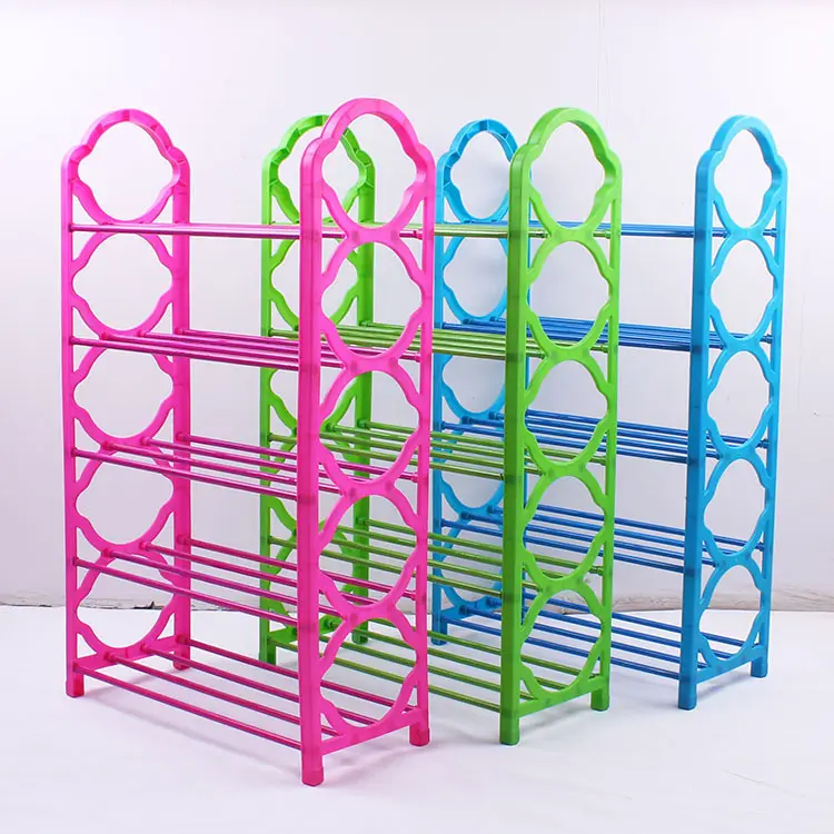 Hot Product China factory modern shoe rack 5 tiers organizer simple plastic shoe rack cheap shoe rack