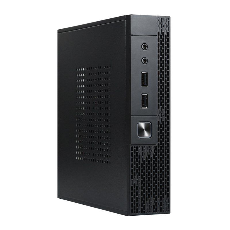 Готовый к отправке черный лист с железной отделкой HTPC мини компьютер чехол