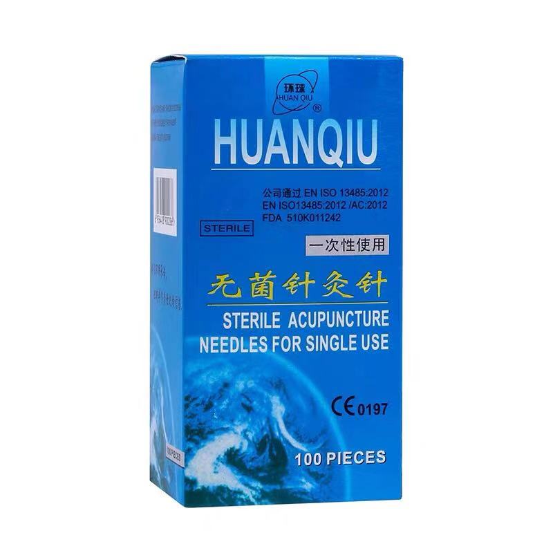 500 шт., стерильные одноразовые иглы для иглоукалывания huanqiu, из нержавеющей стали