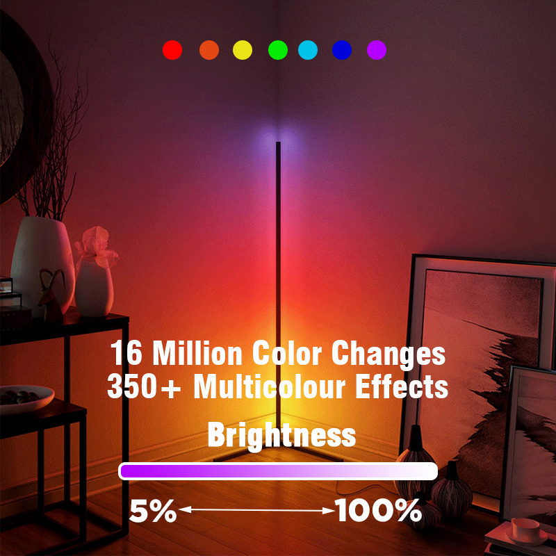 Dropshipping Dynamic Lighting Bedroom Floor Lamp LED Standing Corner with Remote Control