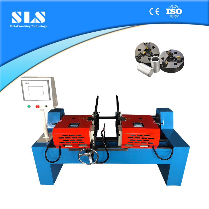 Pipe Both End Deburring Machine Tool / Two Double Head Chamfering Machine