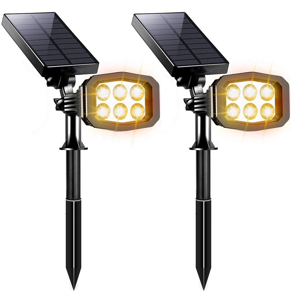 2in1 wireless ip65 waterproof solar power outdoor led spotlight warm white garden spotlight