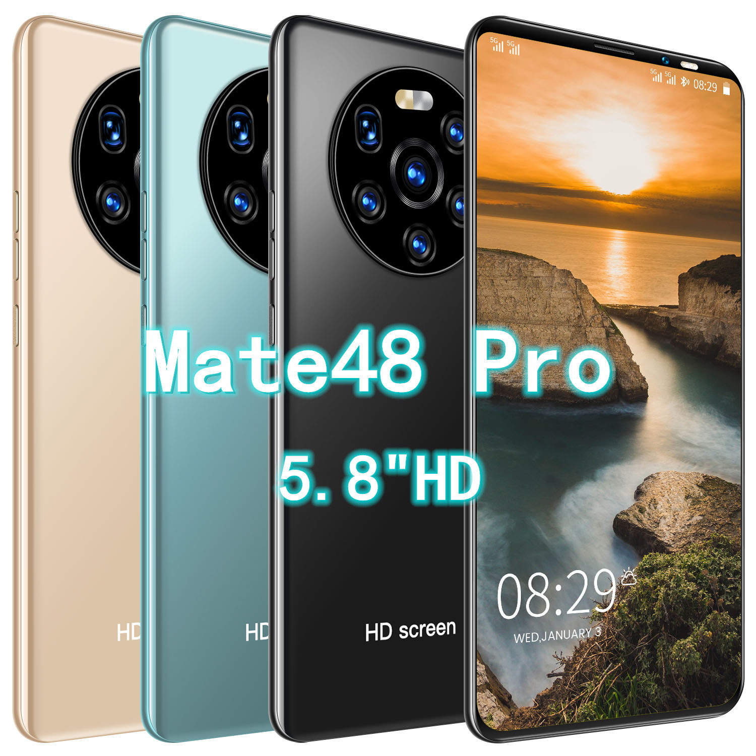 Самые низкие цены оптом смартфон 8G + 128GB 5,8 дюймов Mate48 Pro мобильные телефоны