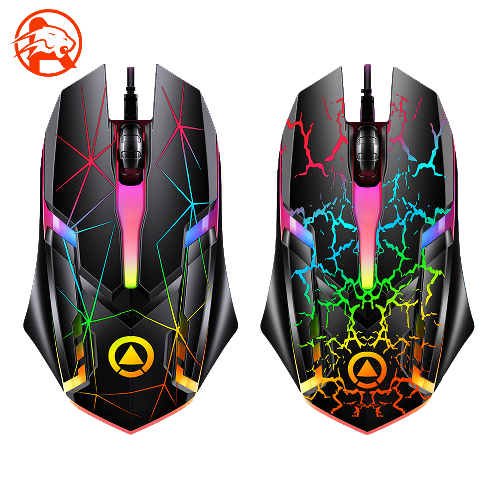 Wired USB 1200DPI RGB LED light-emitting game mouse computer accessories Amazon hot wholesale USB wired mouse