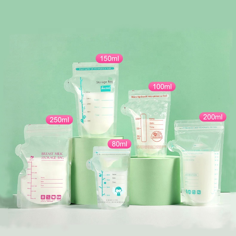 Double Ziplock Baby Milk Powder Storage Container Refrigerator Cooler Bag BPA Free Breast Milk Storage Bags