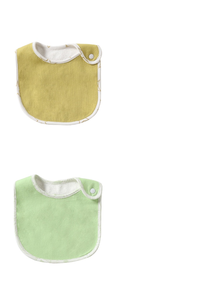 Cotton waterproof baby bib bib 0-3 years old snap button 3 layer baby saliva towel bibs customized children's products