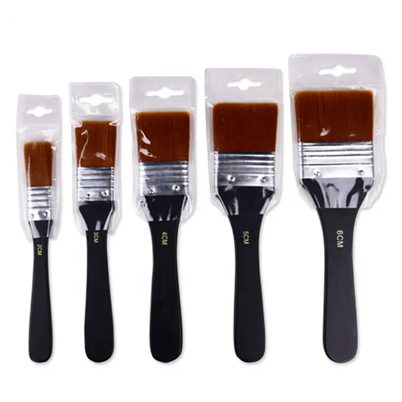 New Nylon Hair Painting Brush Oil Watercolor Water Powder Propylene Acrylic Different Size Paint Brushes School Wall Art Supply