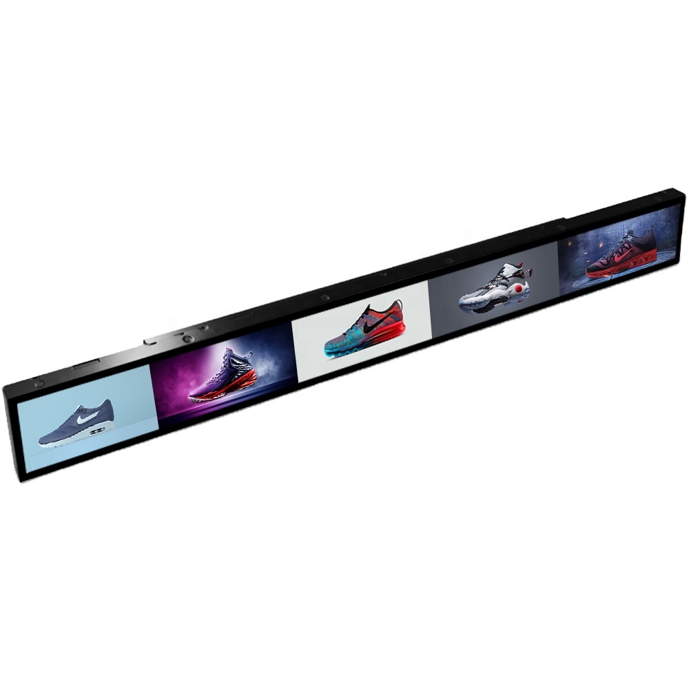 23 дюймов растягивается Бар ЖК-дисплей digital signage светодиодный рекламный экран/Вертикальное рекламное табло с ЖК-телевизор