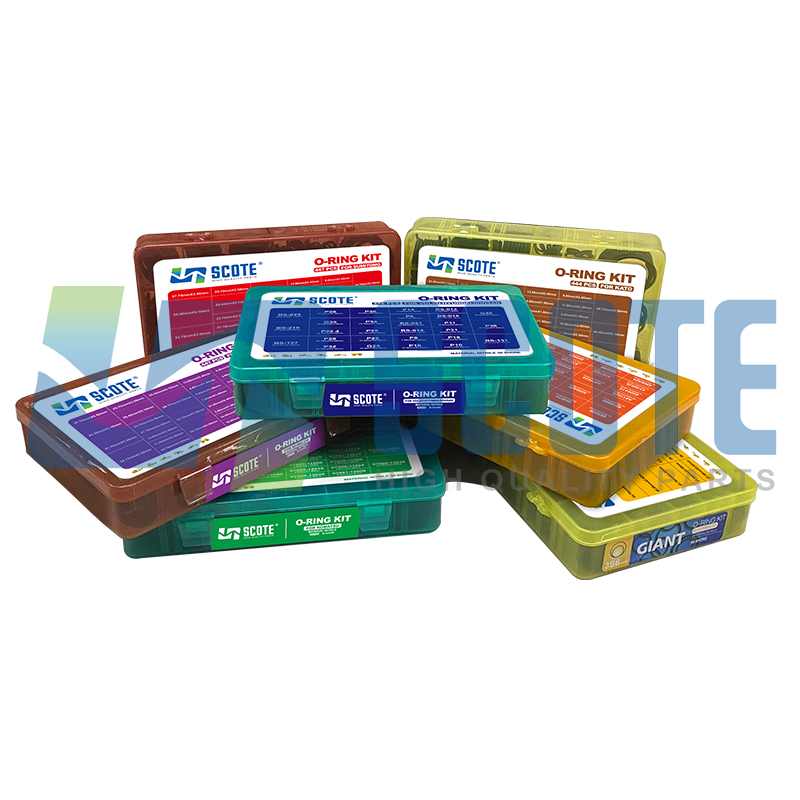 SCOTE NBR O ring Seal Kit Nitrile 90 Shore Oring Kit Box for Excavator