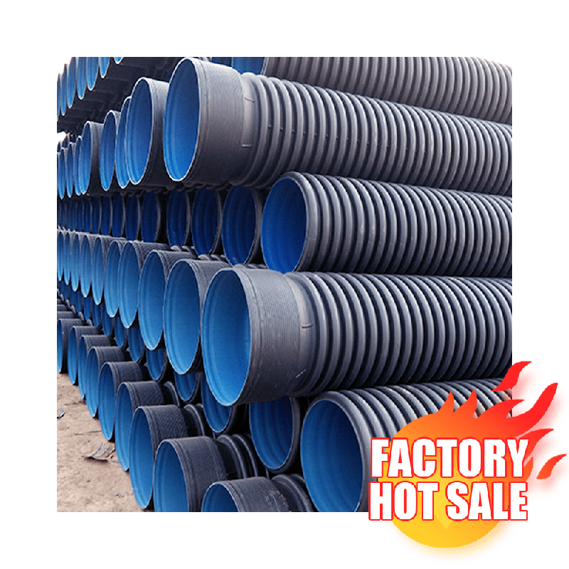 Corrosion Resistant 20-1200mm Building and Drainage Polyethylene HDPE/PE Corrugated Plastic Double Wall Pipe