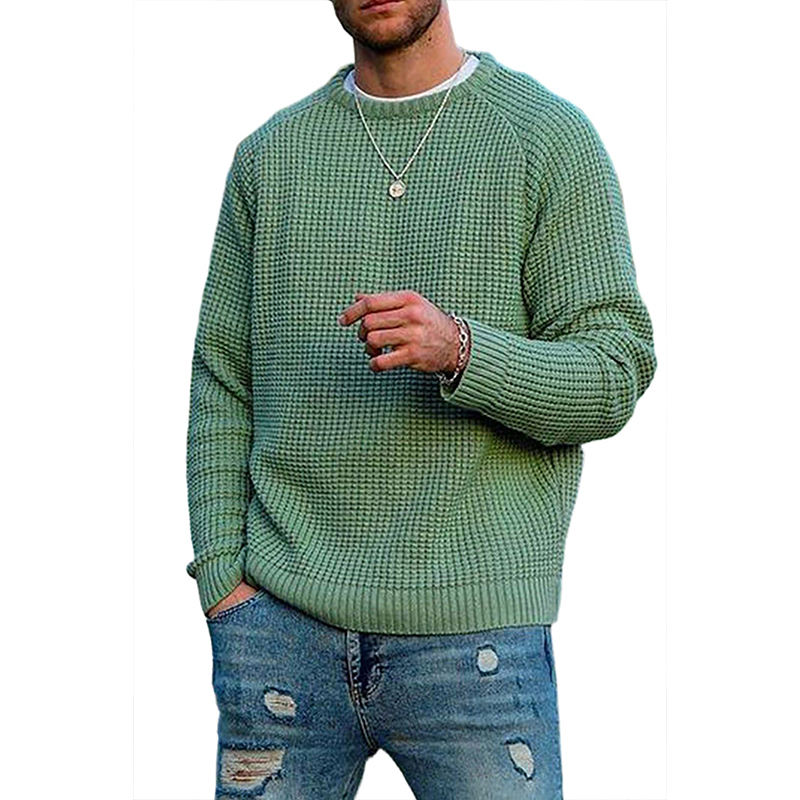 2021 Fashion Casual Style Textured Knitted Pullover Plus Size Knitting Men's Sweaters