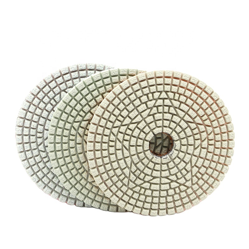3pcs/set 4 Inch Wet Dry Use 3 step diamond polishing pads marble granite Natural Stone