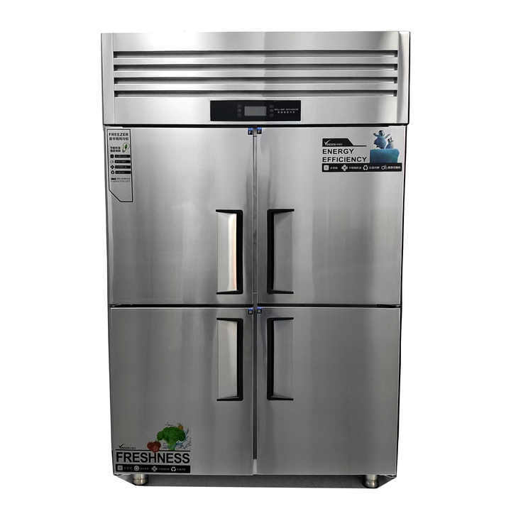 Competitively Priced Large Capacity Dual Temperature Four Door Commercial Freezer Vertical Multi-Purpose Refrigeration Equipment