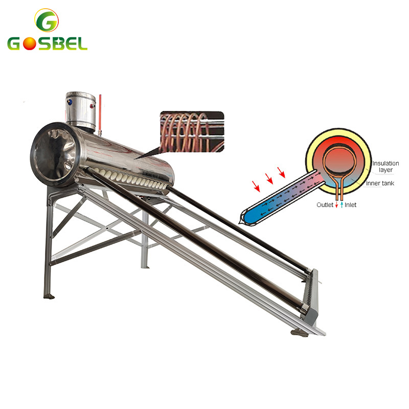 Новый дизайн 180l/240l/360l GOSBEL солнечная система отопления бассейна медная катушка Солнечный водонагреватель цена