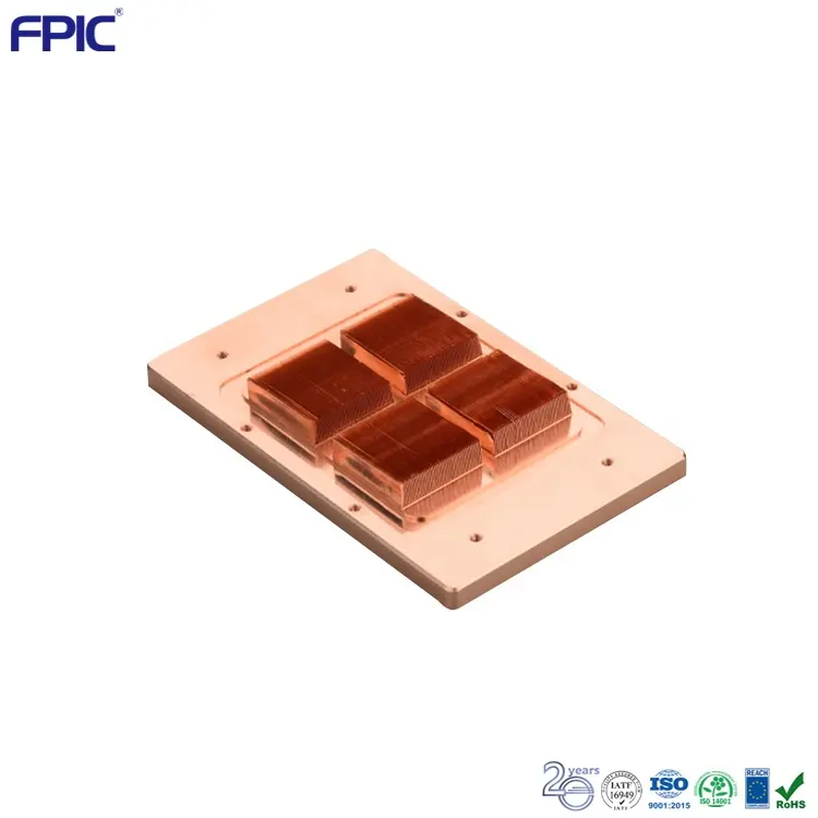 HIgh Preicision Machining Pure Copper Plate For Cooling System Heat Sinks