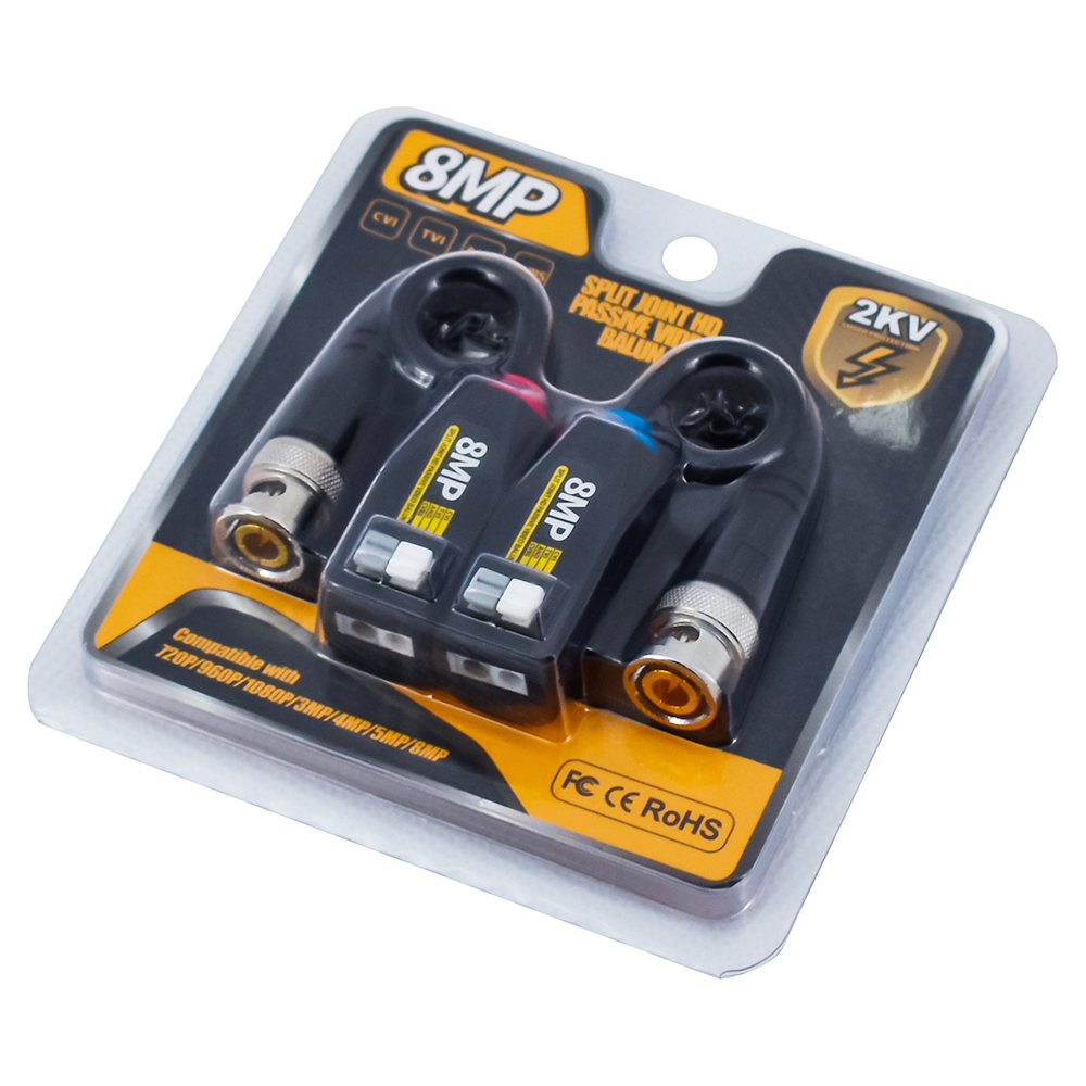 Новый обновленный 4K HD CVI TVI AHD CVBS комбинированный UTP cctv video balun 8mp