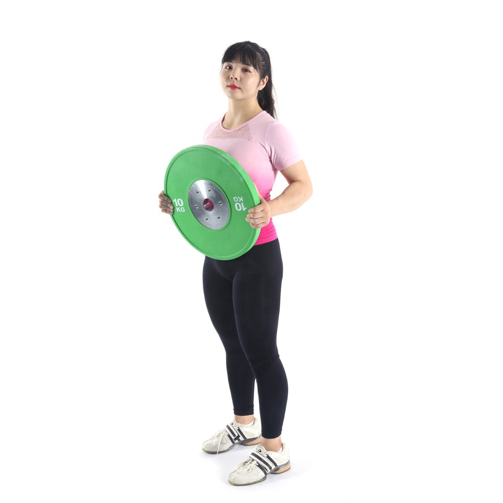 Premium virgin rubber coated competition weight bumper plates