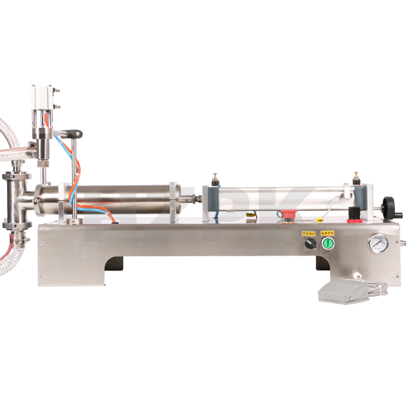 HZPK semi-automatic single head bottle liquid filling machine, small pedal electric liquid filler