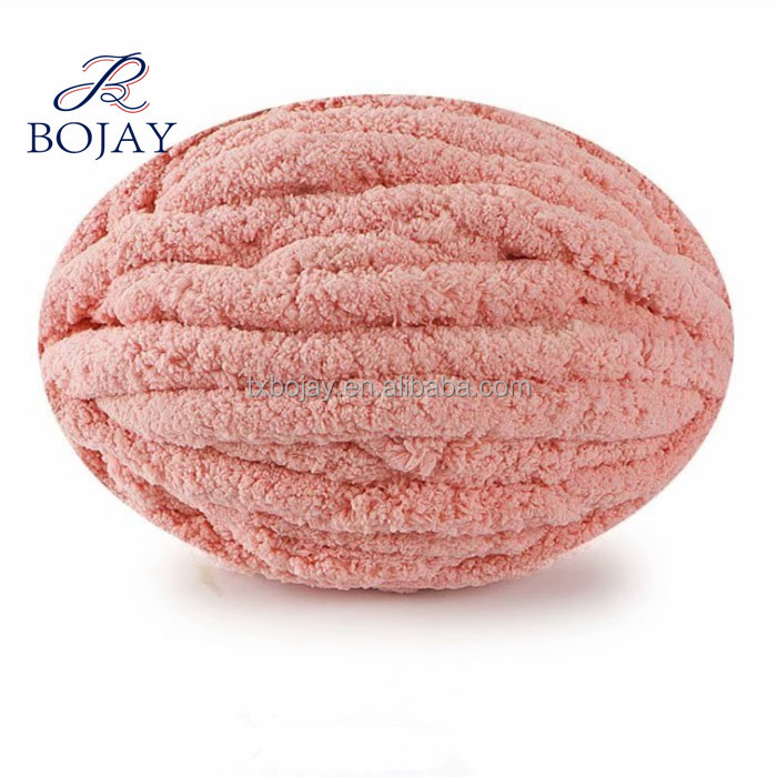 Wholesale Fancy Giant Thick Crochet Yarn For Hand Knitting Blanket Pillow 100% Polyester Super Chunky Chenille Yarn