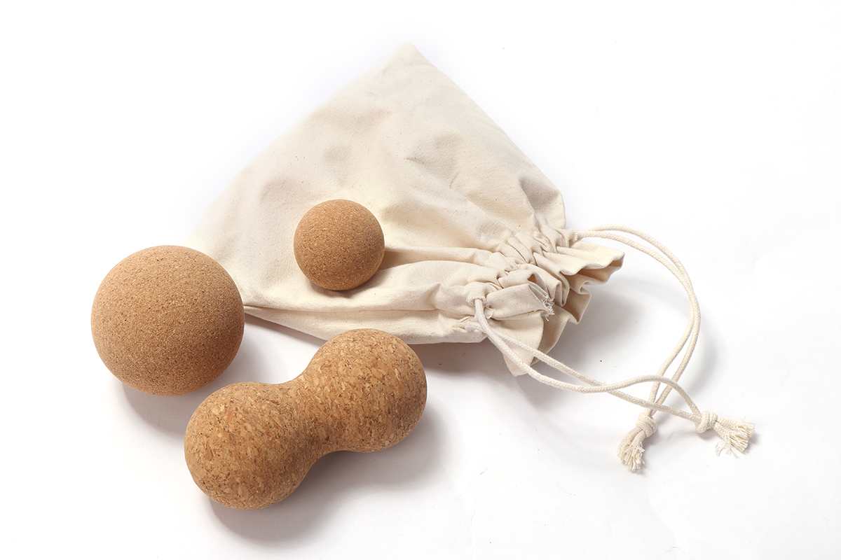Manufacturer Custom Printed Logo Soft Message Cork Yoga Ball