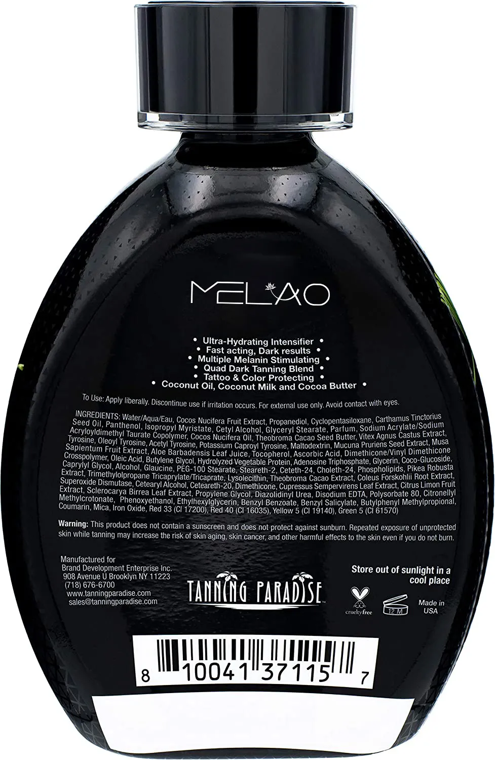 Melao Anti Aging Self Dark Tanning Lotion For Body Tattoo Color Fade Protection