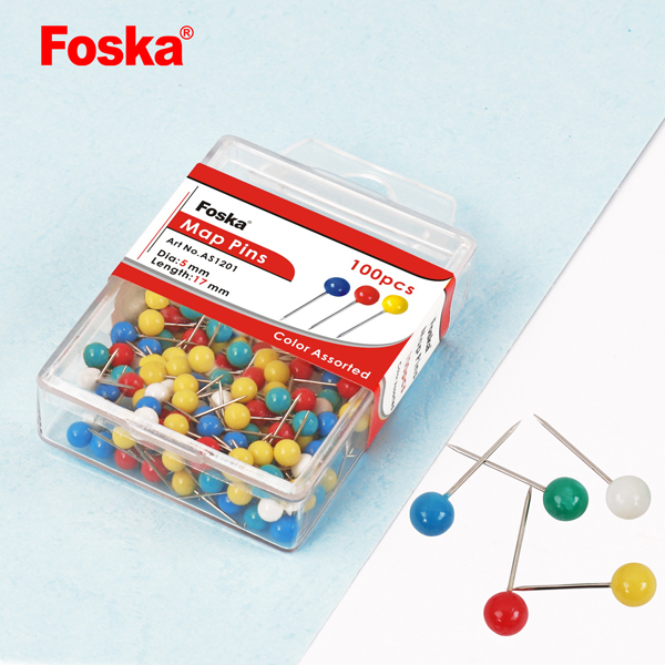 Красочные шаровой головкой офис Металл карта pin