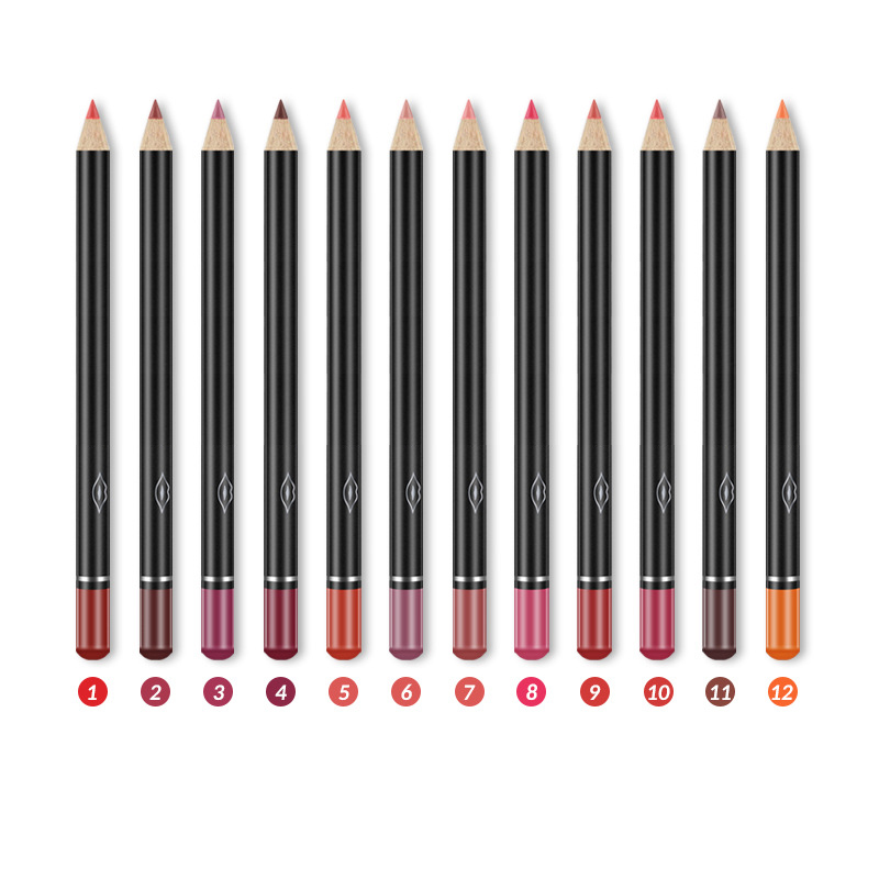12 Colors Matte Waterproof Lip Liner Pencil Long Lasting Lipstick Pen Cosmetics Beauty Makeup Lip Liner And Lip Gloss Set
