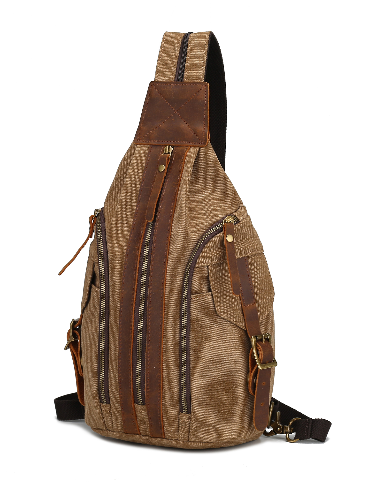 high quality multifunction anti-theft crossbody chest bag canvas shoulder sling bag for men
