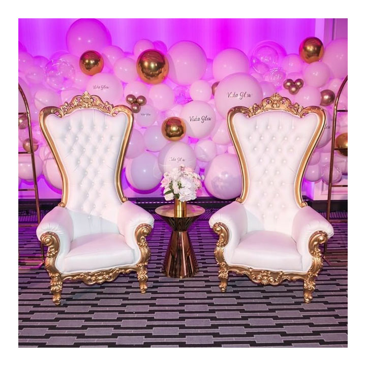 Logo Customization Hot Sale Chairs For Wedding Reception And Custom Wedding Throne Chairs For Bride And Groom*
