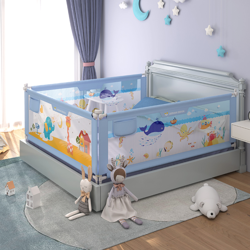 Custom 2021 1.8m Kids Folding Bed Fence Supporters Side Safety Protection Rail For Toddlers Baby Barrier Guard Bail