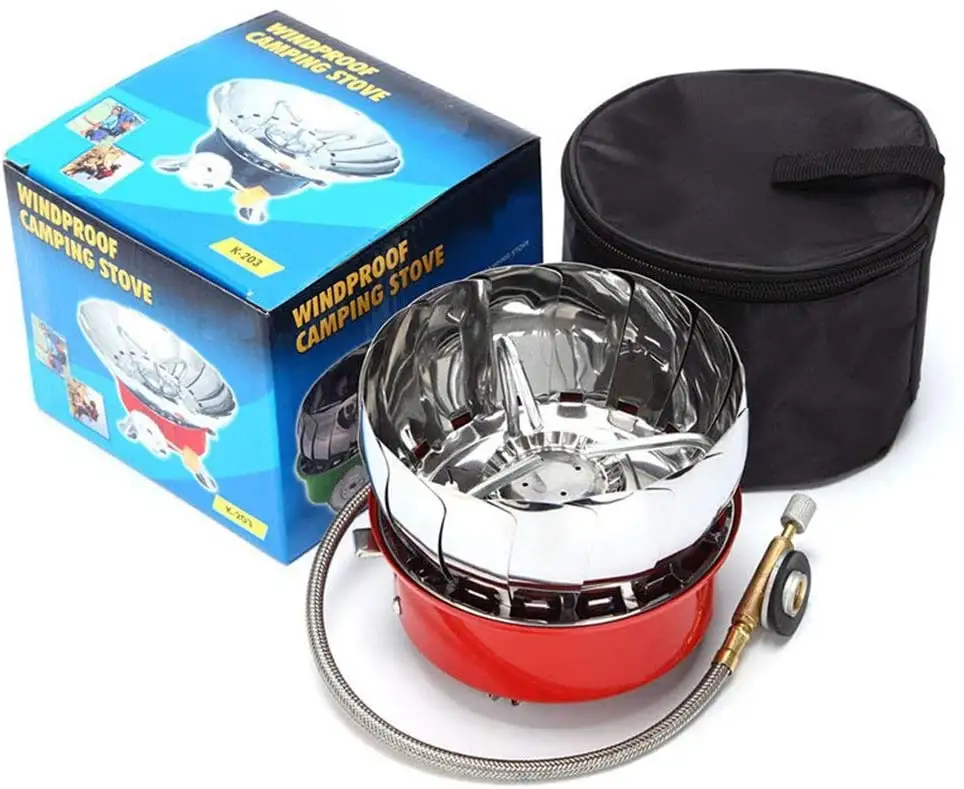 orangegaz Windproof Camping Portable Gas Stove Lotus Ultra-light Burner stove Kitchen Outdoor Equipment