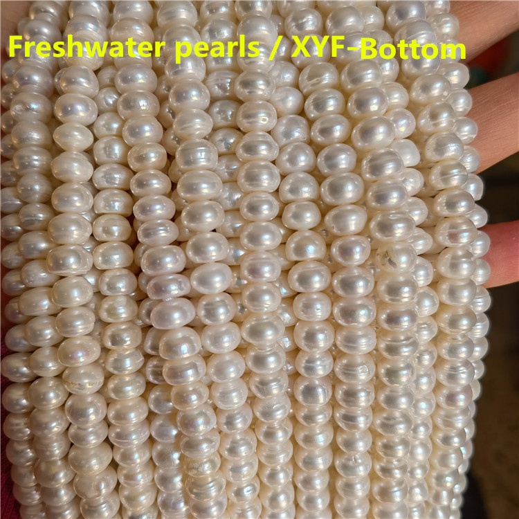 3-4,4-5,5-6,6-7mm round rice potato bottom loose Jewelry beads natural freshwater pearls