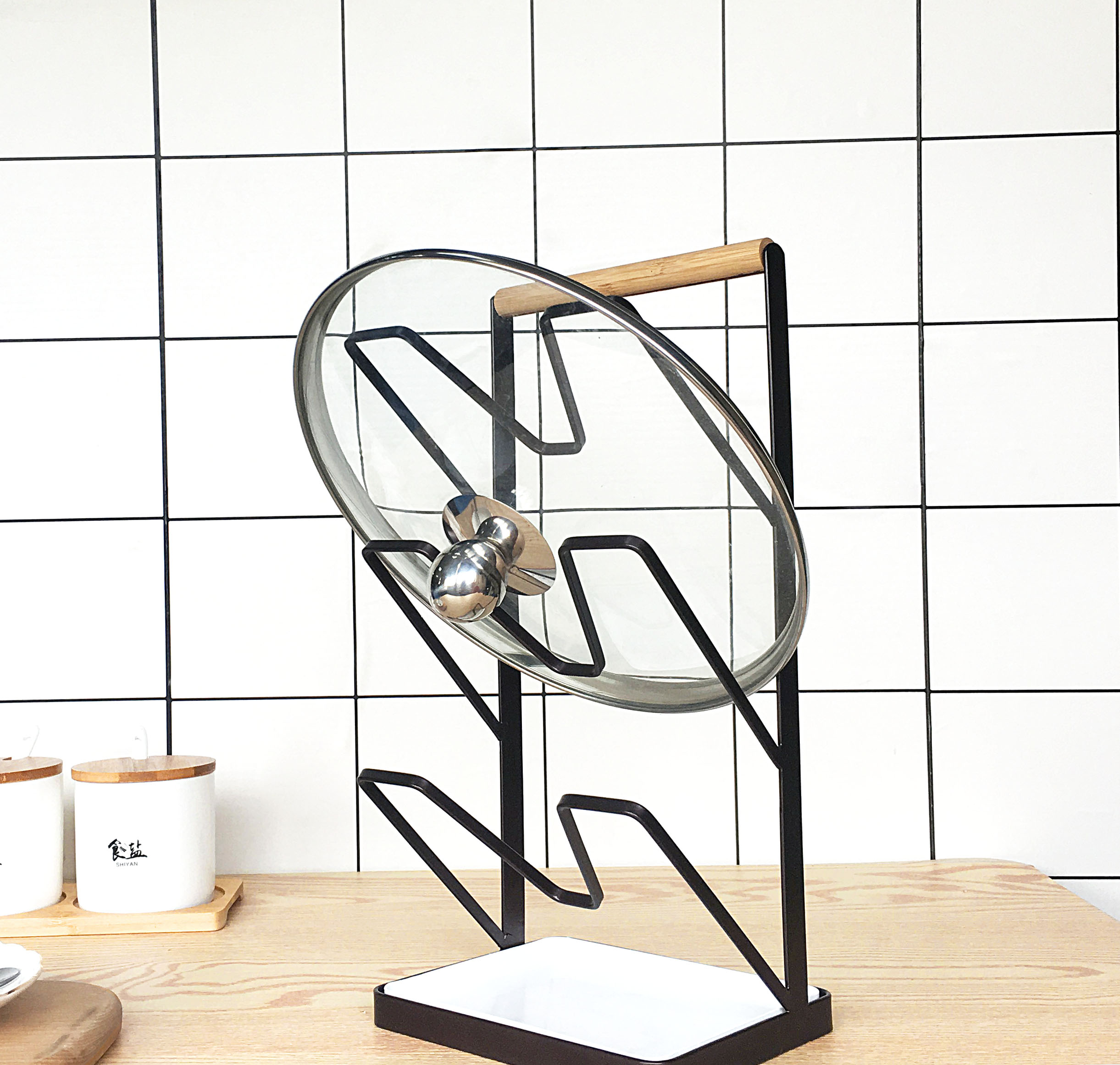 Genuine Organizer Holders & Pan Cover Storage Shelf And Holder Kitchen Storage kusina Imbakan Steel Pot Lid Rack