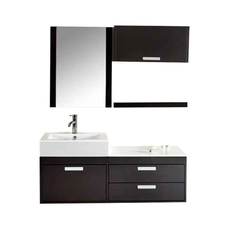 high gloss black finish bathroom vanity,spanish bathroom vanity,bathroom vanity cabinet with PVC door
