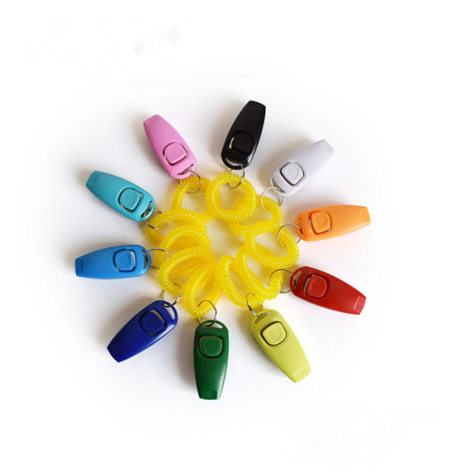 Pet Training Clicker With Wrist Strap Sound Stop Barking Training Whistle Dog Training Clickers