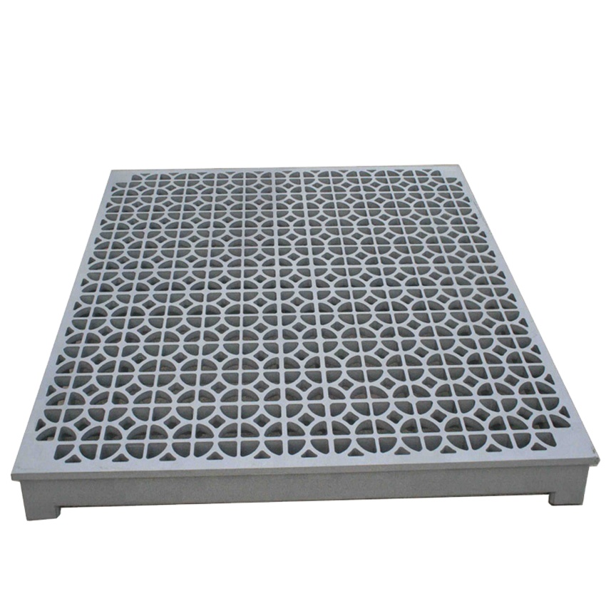 55% Air flow rate Aluminum perforated access floor