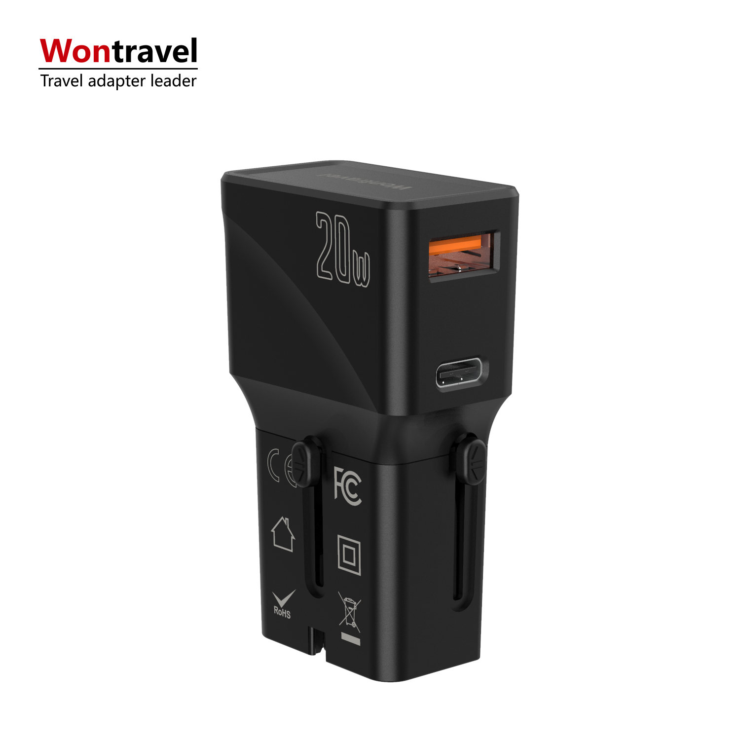 Мини зарядное устройство для путешествий EU AUS UK US Plug Универсальный адаптер USB 20 Вт PD Быстрая зарядка Карманный адаптер для путешествий