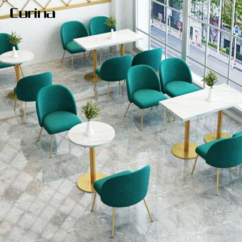 Contemporary italian marble top stainless steel base wedding dinning tables sets marble top dining laminated table