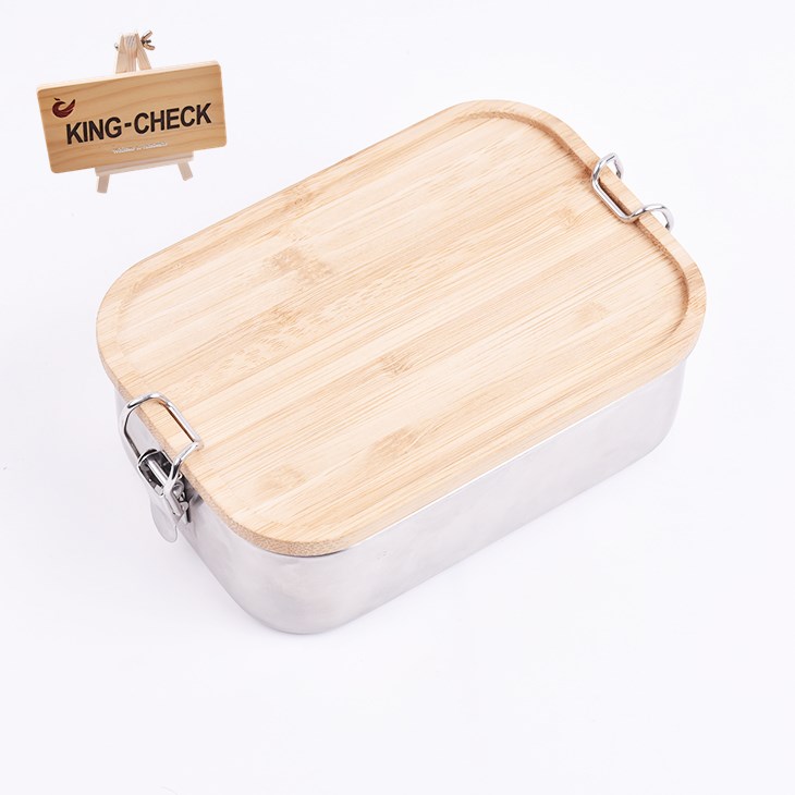Экологичный индийский Ланч-бокс tiffin, многоразовый Ланч-бокс с бамбуковой крышкой, контейнер из нержавеющей стали для готовой еды