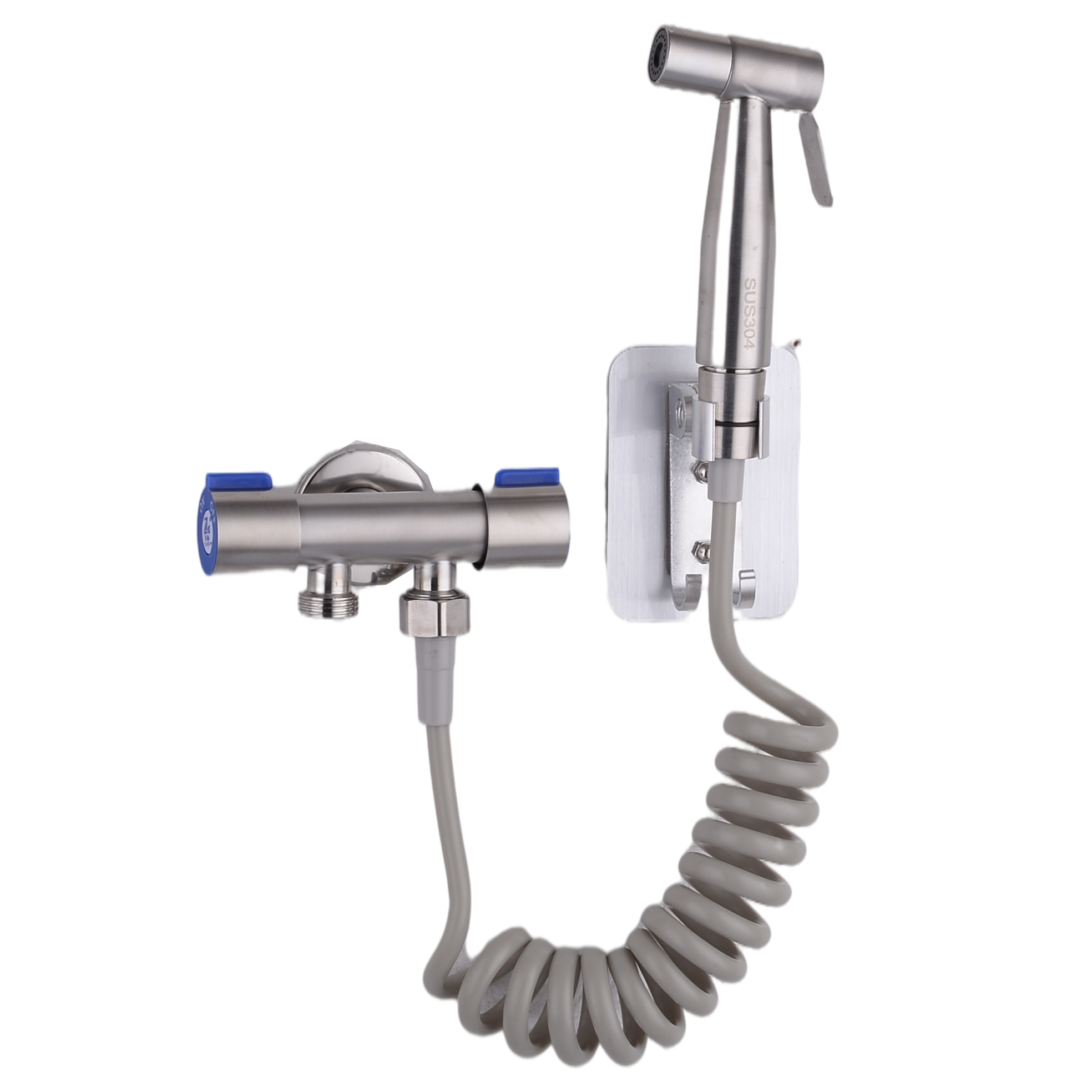 Hot Sale 304 stainless steel shattaf bidet spray bathroom wall mounted Handheld shattaf set hand bidet set