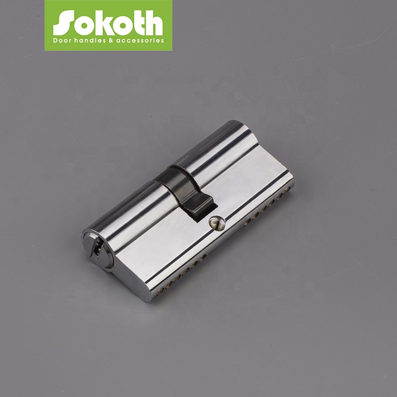high quality chrome plating 60mm 70mm double open door cylinder lock